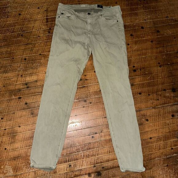 AG Adriano Goldshmeid khaki green The Prima 30 pants - Picture 1 of 4